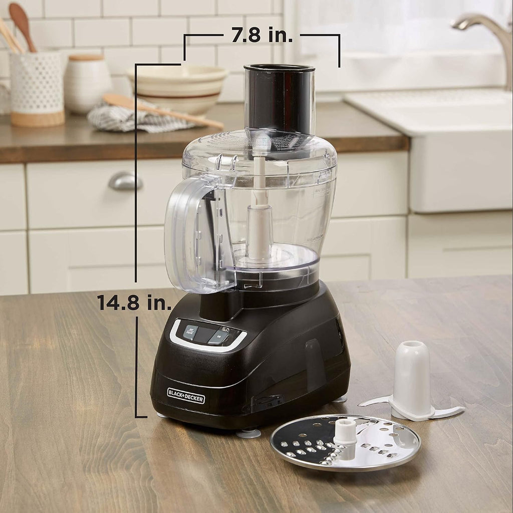 BLACK+DECKER FP1600B 8-Cup Food Processor, Stainless Steel Blade, Black C823463