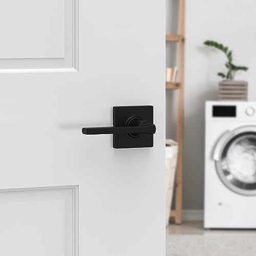 Kwikset Casey Interior Privacy Door Handle with Lock 10 Pack, Matte Black G103018