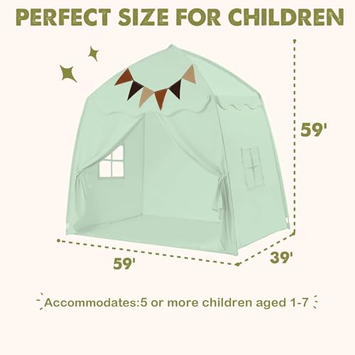 Extra Large Kids Play Tent with Star Lights, Portable & Foldable Teepee B40178