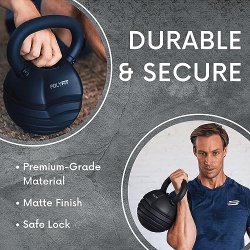 Polyfit Adjustable Kettlebell Set 30/40/50 lbs for Home Gym Q740604