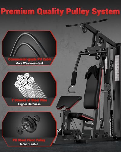 Home Gym Machine with 150LBS Weight Stack, Full Body Workout Equipment K15381