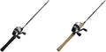 Zebco 33 Spincast Reel and 6-Foot Fishing Rod Combos with Anti-Reverse Reels, Silver/Black and Silver