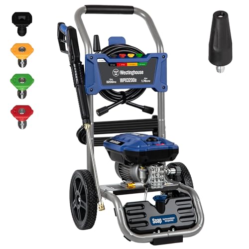 Westinghouse WPX3400e Electric Pressure Washer, 3400 PSI, 2.0 GPM, Brushless Motor N172