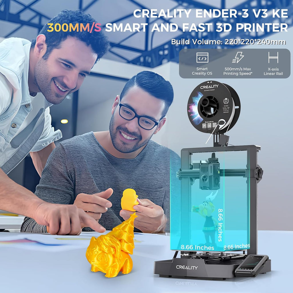 Creality Ender 3 V3 KE 3D Printer High-Speed Printing with Hyper PLA White P160389