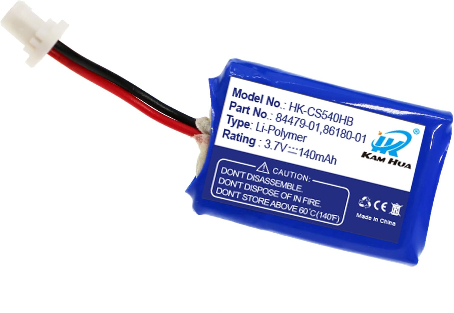 Plantronics CS540 C054 Battery Replacement 84479-01 86180-01 F64837