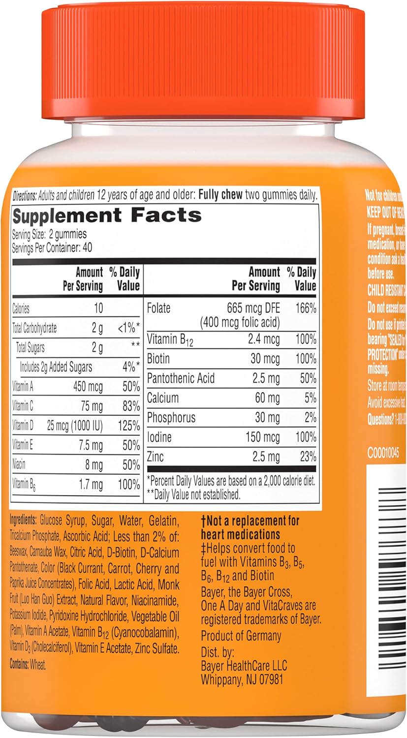 One A Day Women’s Multivitamin Gummies, 80 count E75516