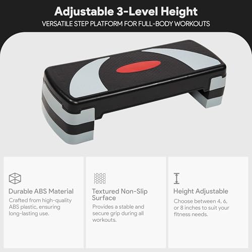 BalanceFrom Aerobic Step Platform Exercise Stepper for Home Gym Cardio & Balance Training B6436