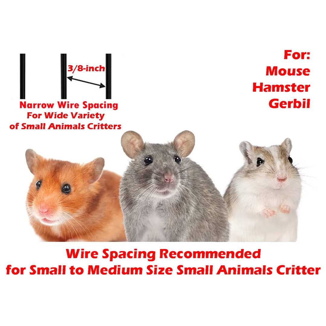 Mcage 3-Story Ferret Chinchilla Habitat Cage with Tight 3/8-Inch Wire H8749