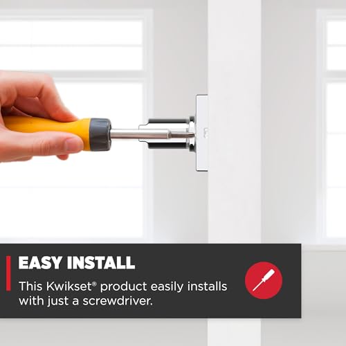 Kwikset Casey Interior Privacy Door Handle with Lock 10 Pack, Matte Black G103018