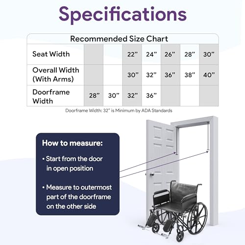 24 Inch Manual Bariatric Wheelchair for Adults Foldable Black Y550612