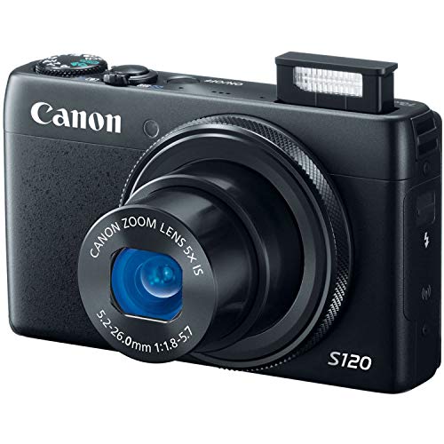 Canon PowerShot S120 Digital Camera, 12.1 MP, Wi-Fi, Black T669
