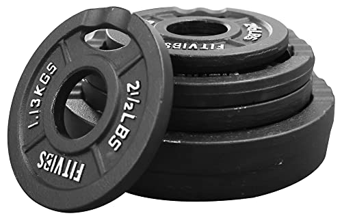Olympic Cast Iron Weight Plates for Strength Training, Multiple Sizes S1890