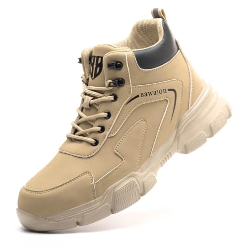 Nasogetch Waterproof Work Boots for Men Women Steel Toe Boots Lightweight Indestructible Slip Resistant Construction Safety Boots