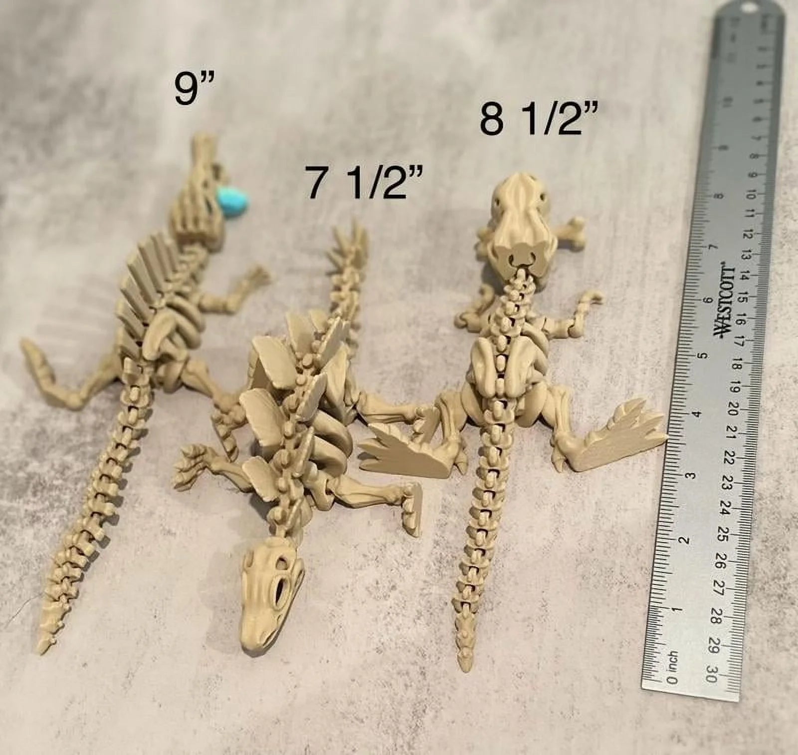 Dino Skeletons Multicolored Desk Ornament 3D Printed O59488