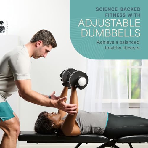 Lifepro Adjustable Dumbbells Set with Rack, 5-in-1, 15-55lb, Home Gym K99628
