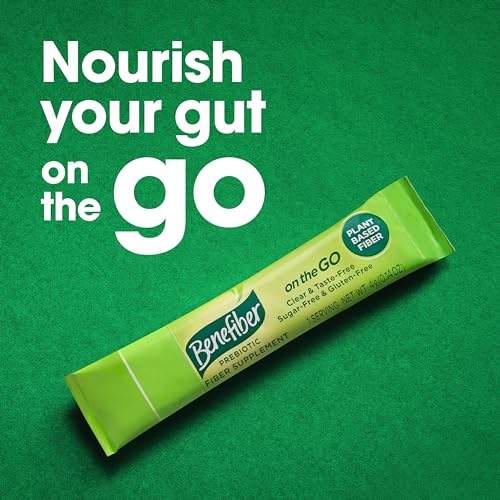 Benefiber On The Go Prebiotic Fiber Supplement Powder, Unflavored Stick Packs, 36 Sticks (Pack of 2) Z385