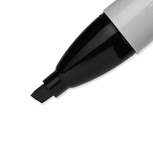 Sharpie Permanent Markers Chisel Tip Black 2 Count J3559
