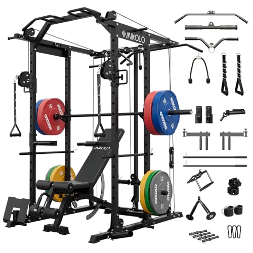 Mikolo Power Cage with Cable Crossover and LAT Pull Down System, 1500LBS I14340