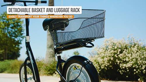 EcoSmart Metro Electric Scooter with Padded Seat and 16" Air-Filled Tires D946