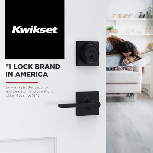 Kwikset Casey Interior Privacy Door Handle with Lock 10 Pack, Matte Black G103018