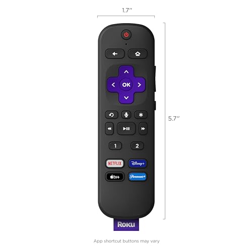 Roku Voice Remote Pro Rechargeable with Hands-free Voice Controls S922176