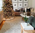 Woolk Moroccan Farmhouse Hand Woven Living Room Bedroom Nursery Wool Small Area Rug - Vintage Handmade Bohemian - Boho Diamond Southwestern - Beige, White, Brown - 2' x 3'