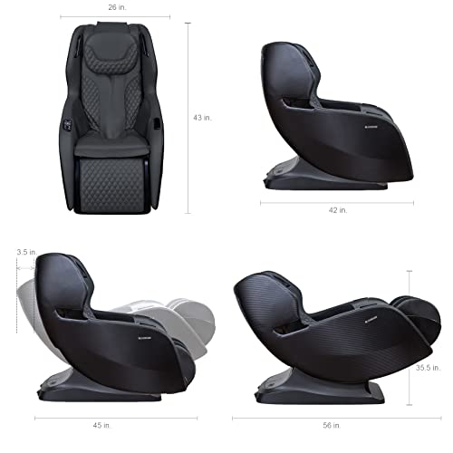 RELAXONCHAIR Rio Full Body Zero Gravity Massage Recliner Chair Black S9717