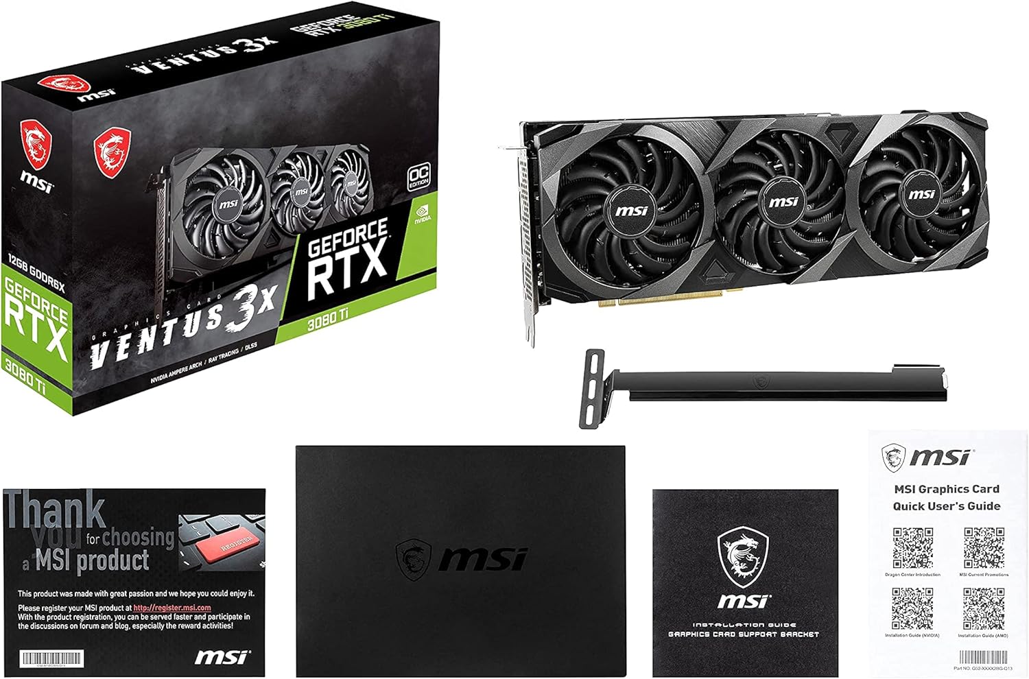 MSI Gaming GeForce RTX 3080 Ti Ventus 3X 12G OC 12GB GDDR6X Graphics Card (Renewed) Y753