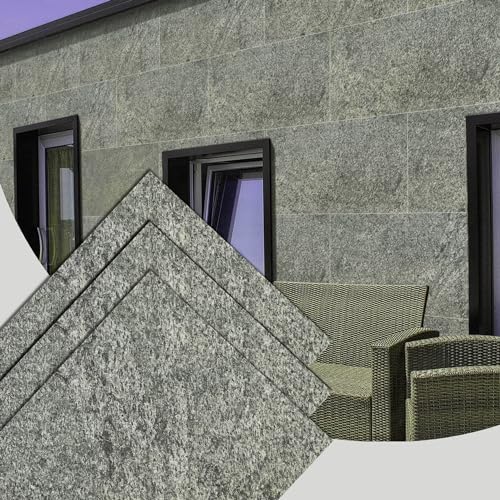 Dundee Deco Stone Veneer Wall Panels, Extra Large DIY Stone Finish 3 x 2 ft Tiles for Outdoor Indoor Wall or Backsplash, Made with Real Stone, Indian Autumn Rustic - Single Panel, Covers 5.8 sq ft