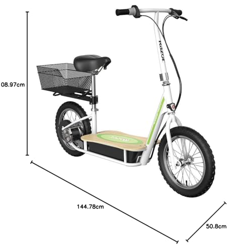 EcoSmart Metro Electric Scooter with Padded Seat and 16" Air-Filled Tires D946