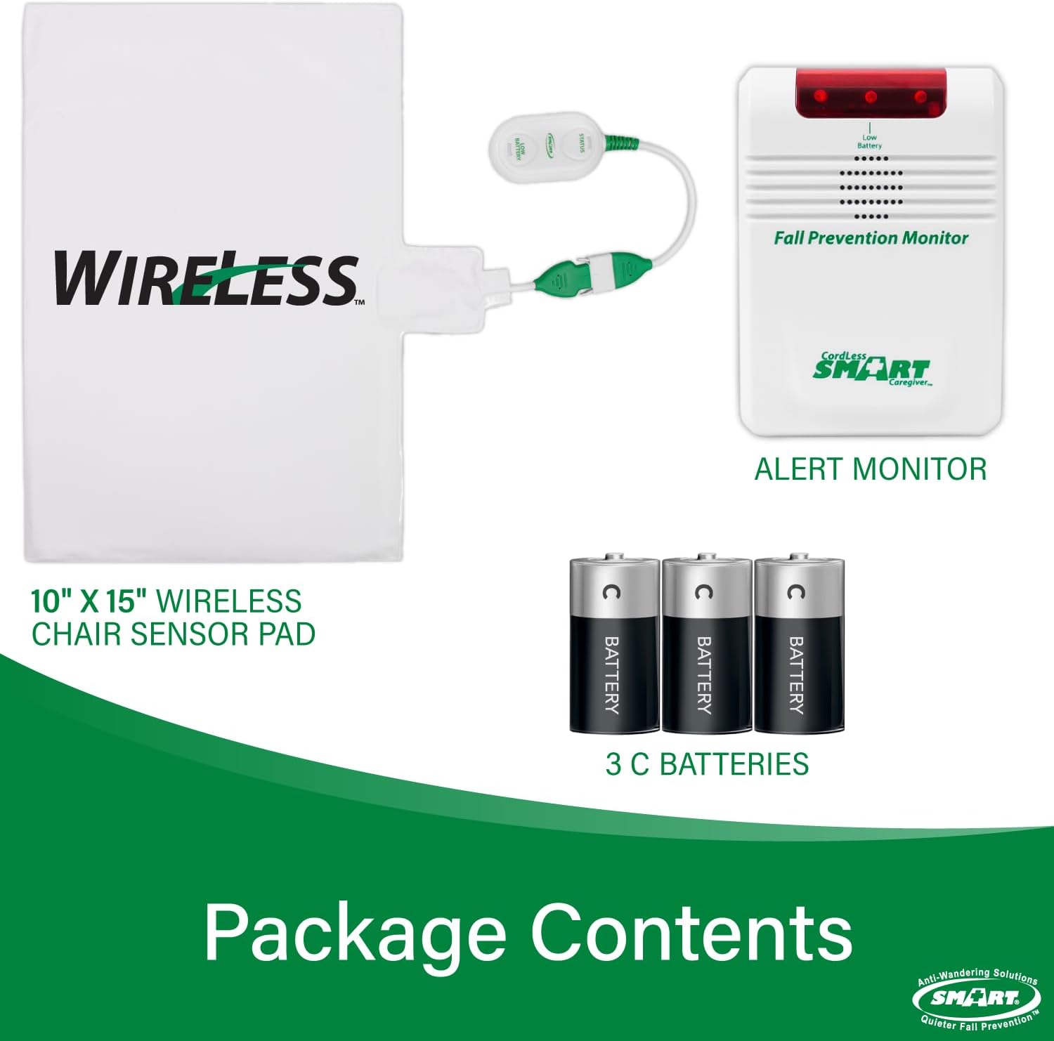 Smart Caregiver Wireless Chair Exit Alarm with Weight Sensing Pad G897360