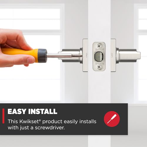 Kwikset Casey Interior Privacy Door Handle with Lock 10 Pack, Matte Black G103018