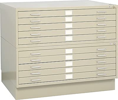 Safco Products 5-Drawer Flat File, 36" W x 24" D, White X8304