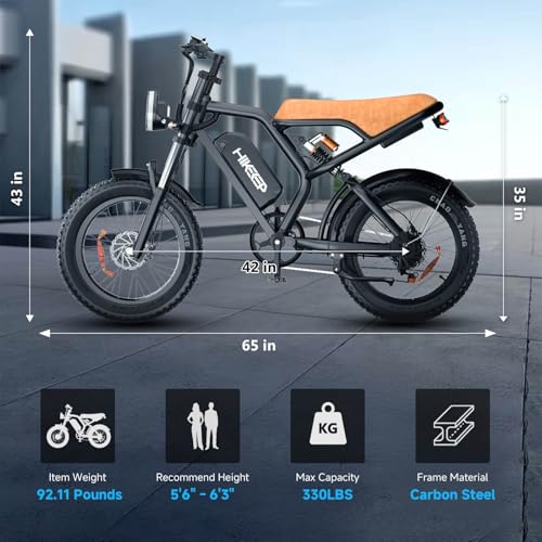 K6 Electric Bike for Adults, 20 x 4 Inch Fat Tire, 750W Motor, 48V Detachable Battery M879