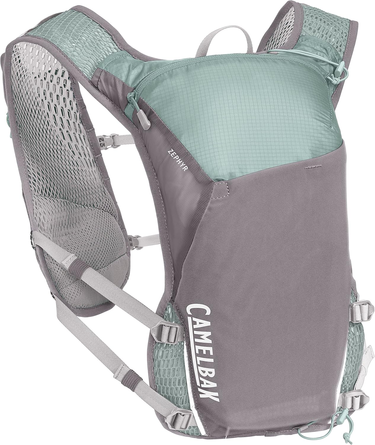 CamelBak Women’s Zephyr Running Hydration Vest 34oz, Silver/Blue Haze P200