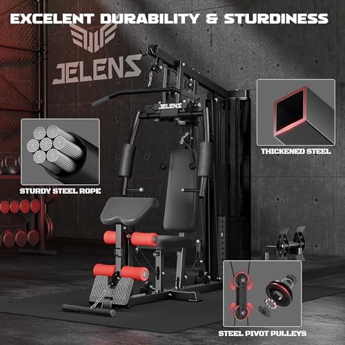 H11 Home Gym Equipment with 150LBS Weight Stack and Pulley System V316198