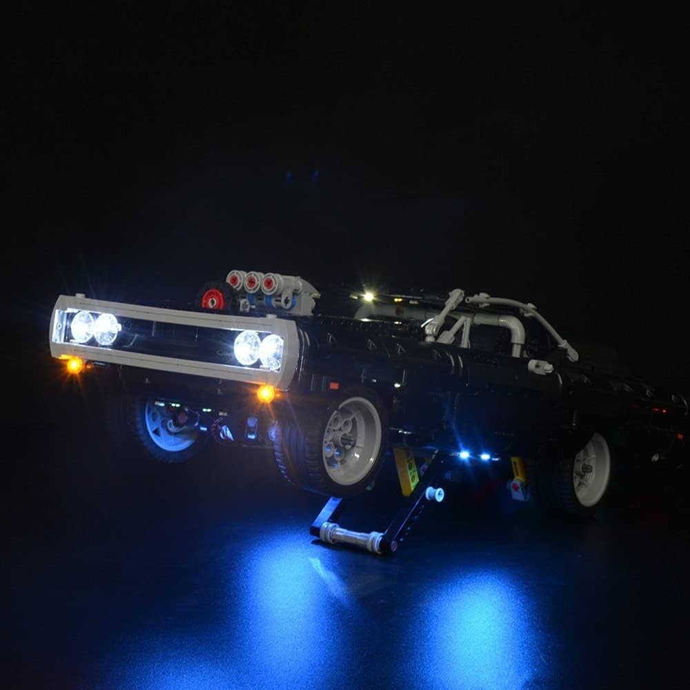 Kyglaring LED Lighting Kit for Technic Fast & Furious Dom's Dodge Charger Lego 42111 G59628