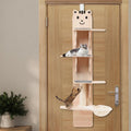 EMUST Door Cat Tree for Indoor Cat, Over The Door Cat Climber, 4-Tier Door Hanging Cat Tree with Cat Scratching Post, Cat Hammock for Small Medium Large Cats