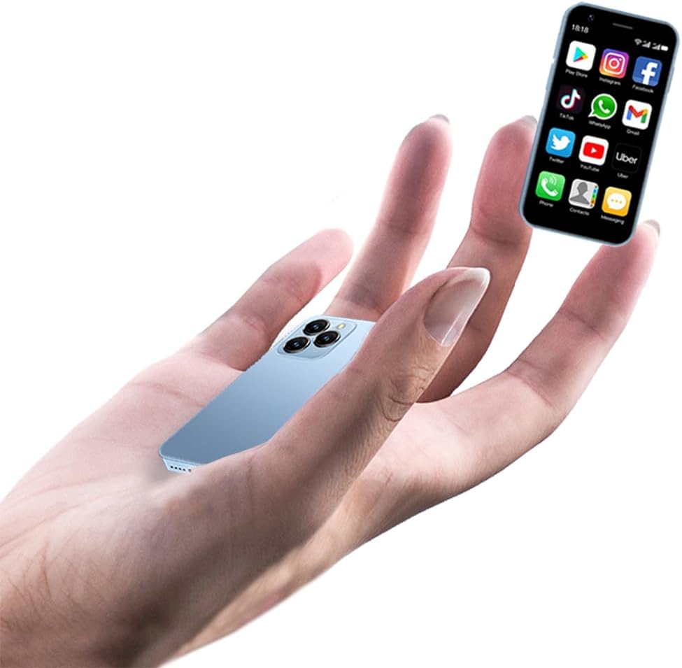 iLight Mini Smartphone 15 Pro - World's Smallest 15Pro Android 4G Mobile Pocket Phone Super Small 3" Touch Screen Global Unlocked Great for Kids 3GB RAM / 64GB ROM - Tiny iPhone 15 Pro Max Look Alike