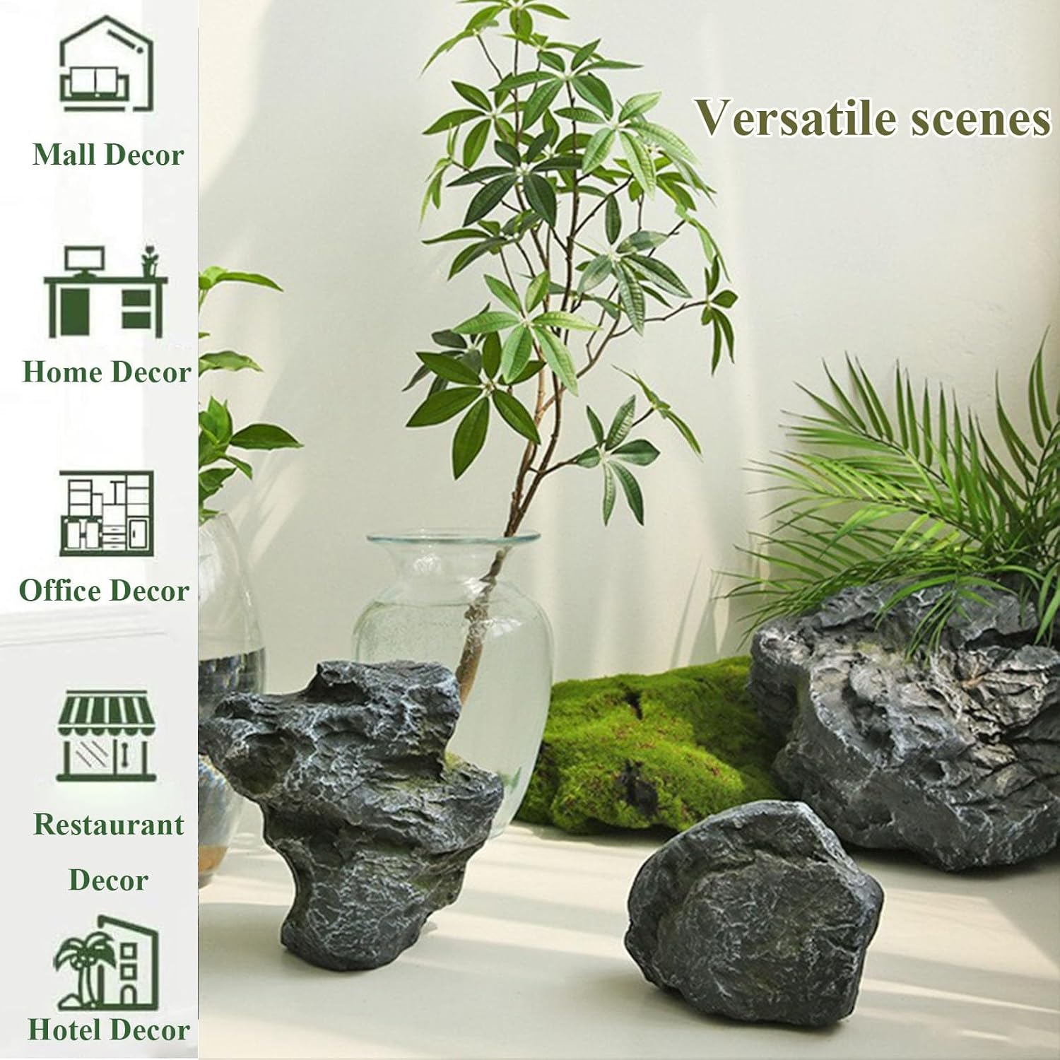 Artificial Rock Cover Faux Stone Septic Lid for Outdoor Landscaping Y3716