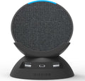 Echo Pop Bundle: Includes Echo Pop | Charcoal & Made For Amazon Stand with USB-C and USB-A charging ports | Charcoal