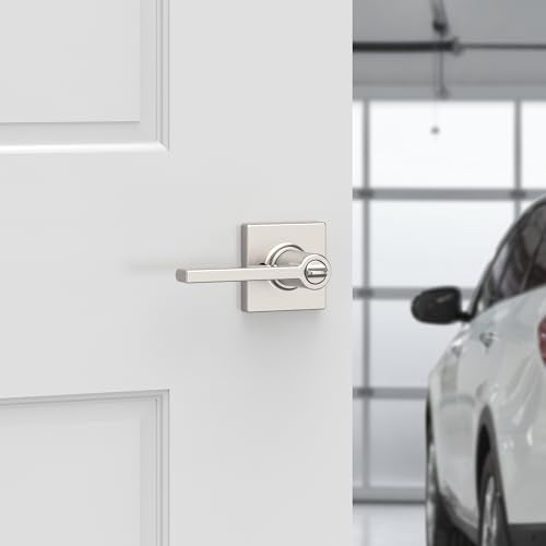 Kwikset Casey Interior Privacy Door Handle with Lock 10 Pack, Matte Black G103018