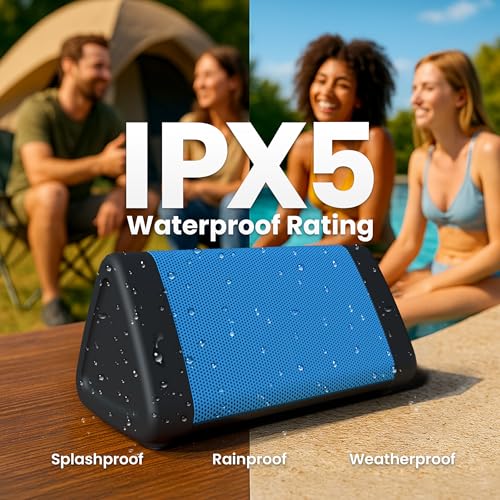 OontZ Angle 3 Portable Bluetooth 5.4 Speaker, IPX5 Water-Resistant, Black V1239