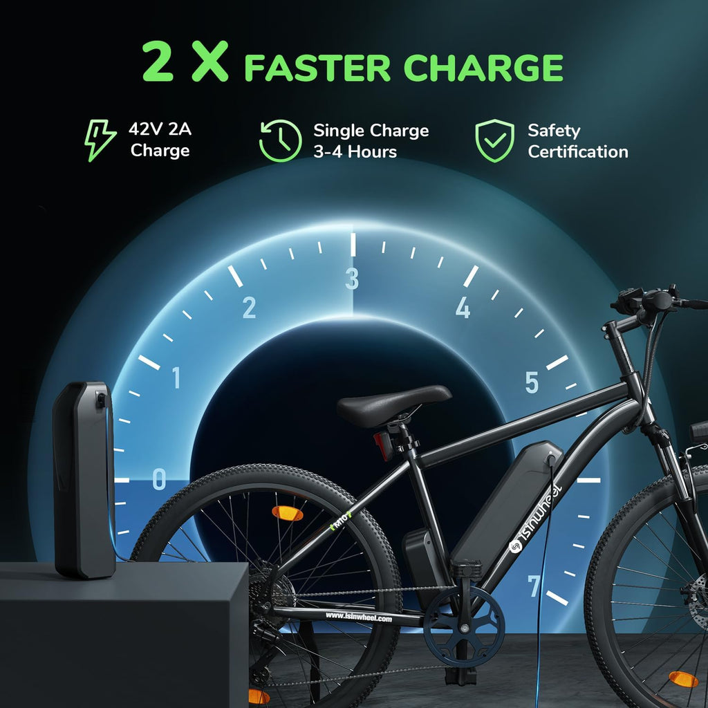isinwheel M10 Electric Bike for Adults with Removable Battery, 500W Motor, 26" Tires M7371