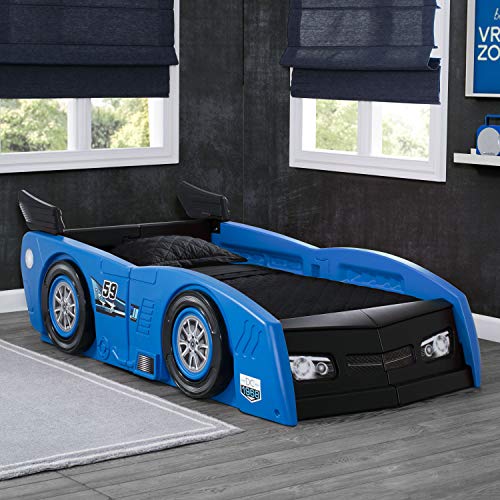 Delta Children Grand Prix Race Car Toddler and Twin Bed, Black S6608
