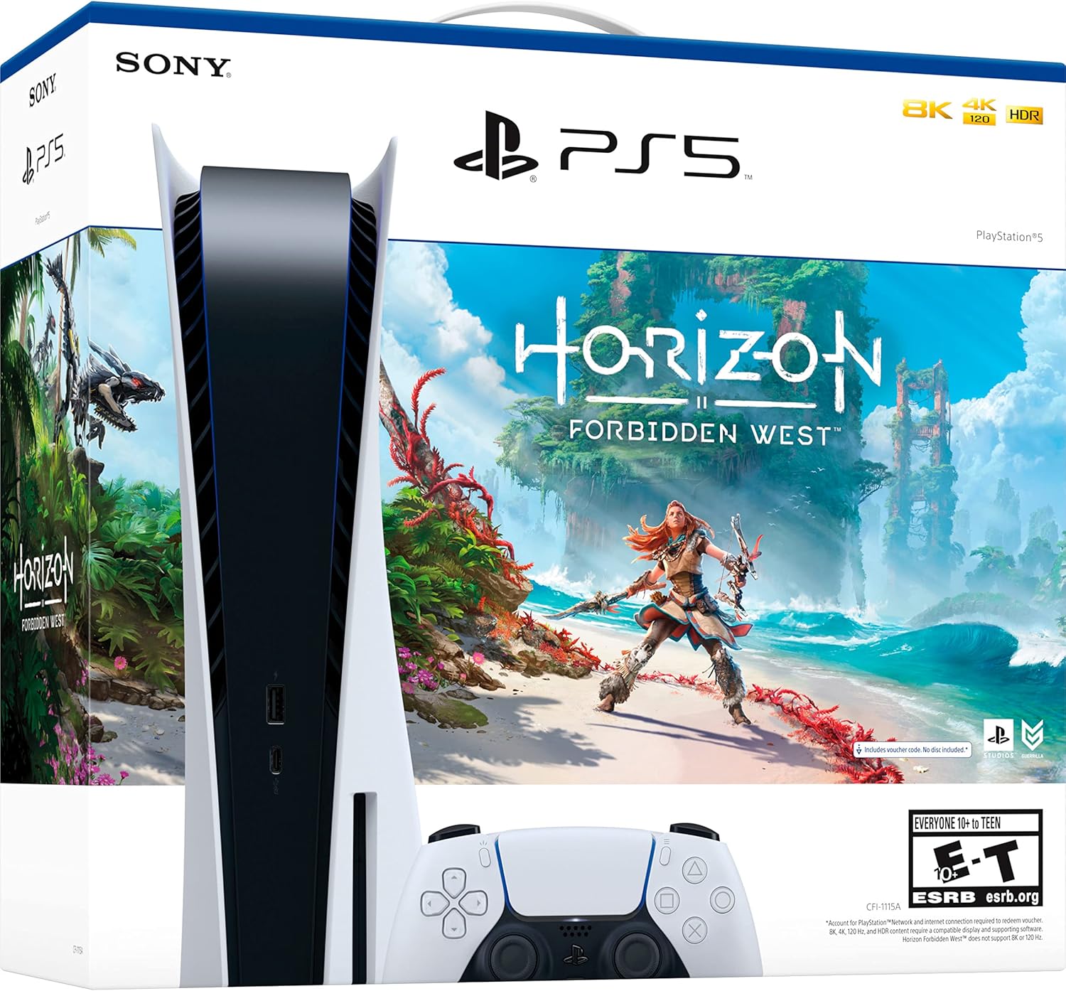 Sony PS5 Disc Version Console Horizon Forbidden West Bundle Q9821
