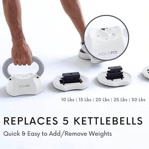 Polyfit Adjustable Kettlebell Set 30/40/50 lbs for Home Gym Q740604