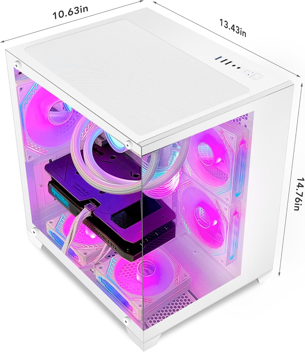 Panorama Gaming PC Desktop - AMD Ryzen 5 5600G, RX 6650 XT 8GB, 32GB RAM, 1TB SSD, White O3157
