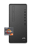 HP Desktop PC, AMD Ryzen 3 5300G, 8 GB SDRAM, 512 GB SSD, AMD Radeon Graphics, Windows 11 Home, M01-F3020 (2022),Black