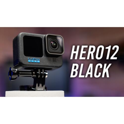 GoPro HERO12 Black Waterproof Action Camera with 5.3K HDR Video + 64GB Card & Accessory Kit N86855